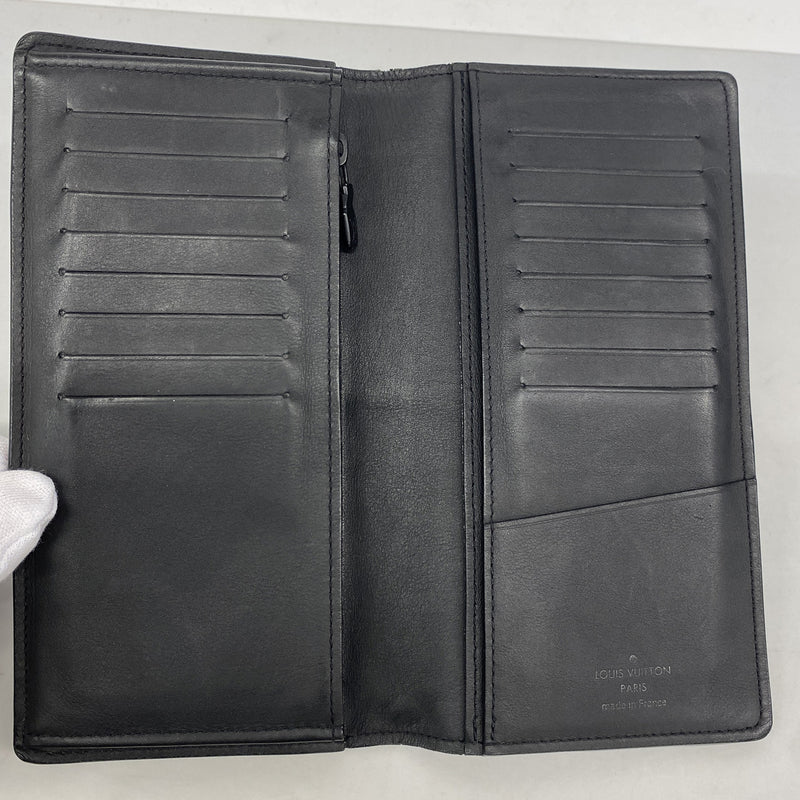 【6ib2219】ルイヴィトン 長財布 モノグラム・シャドウ ポルトフォイユブラザ M62900 ブラック【中古】メンズ