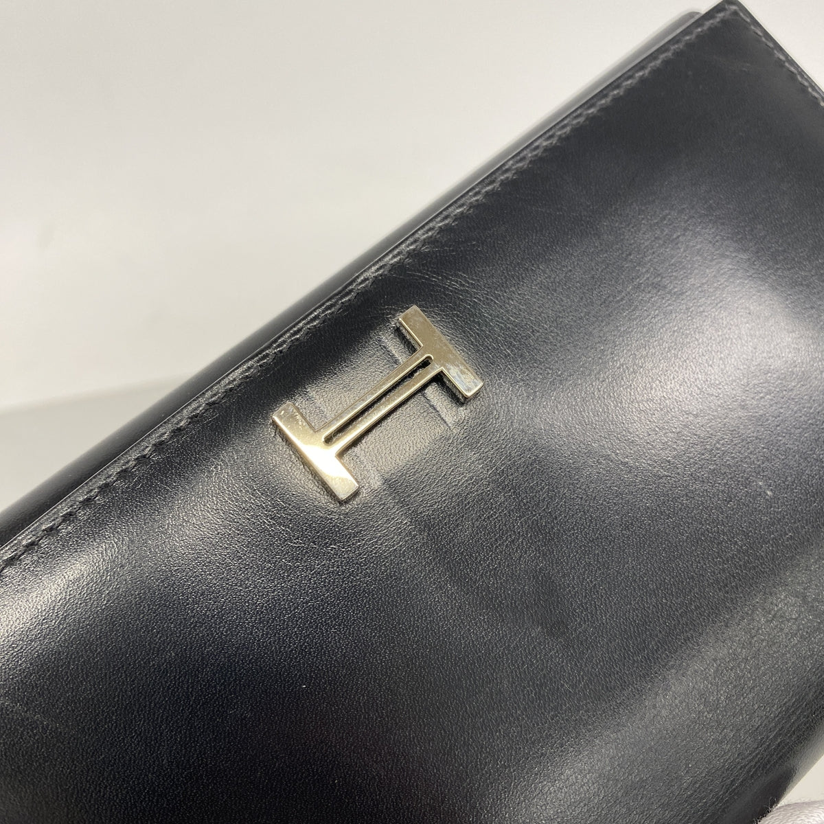【6ib2221】エルメス 三つ折り長財布 ベアンデュプリ ボックスカーフ ブラック シルバー金具 □I刻印【中古】メンズ レディース ユニセックス