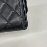 【6ib2230-h】シャネル ショルダーウォレット マトラッセ チェーンショルダー ラムスキン ブラック シャンパンゴールド金具【中古】レディース