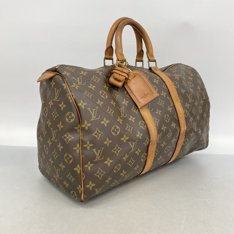 【6ib2233】ルイヴィトン ボストンバッグ モノグラム キーポル45 M41428 ブラウン【中古】メンズ レディース ユニセックス