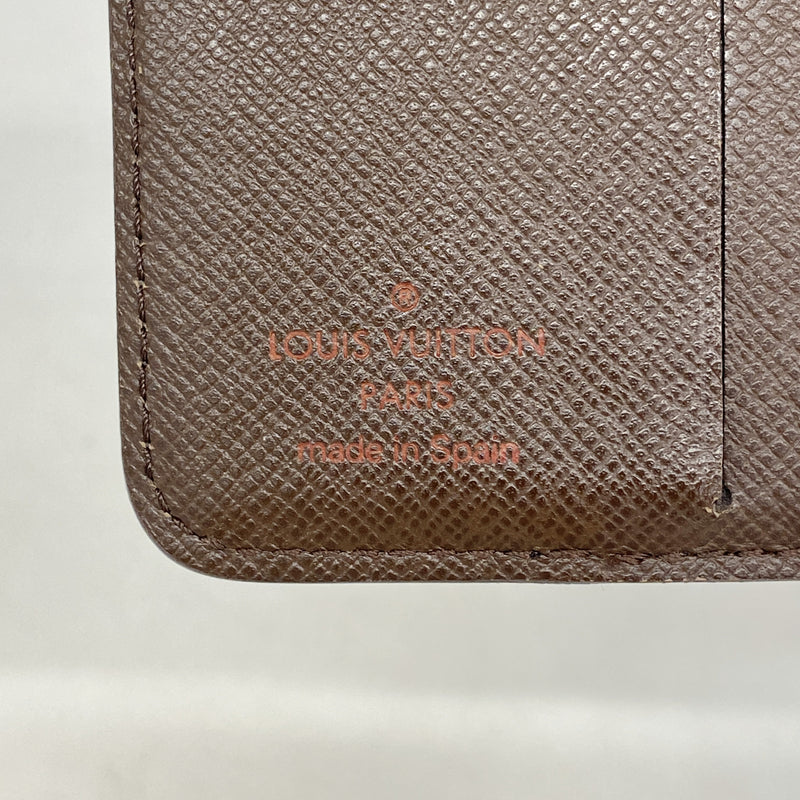 【6ib2236】ルイヴィトン 財布 ダミエ コンパクトジップ N61668 エベヌ【中古】レディース