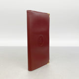 【6ib2238】カルティエ 長財布 マスト レザー ボルドー ゴールド金具【中古】レディース
