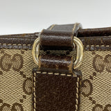 【6ib2240】グッチ トートバッグ GGキャンバス 153009 キャンバス ブラウン シャンパンゴールド金具【中古】レディース