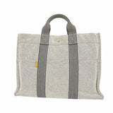 【6ib2241】エルメス トートバッグ ニューフールトゥMM キャンバス グレー シルバー金具【中古】メンズ レディース ユニセックス