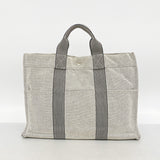 【6ib2241】エルメス トートバッグ ニューフールトゥMM キャンバス グレー シルバー金具【中古】メンズ レディース ユニセックス
