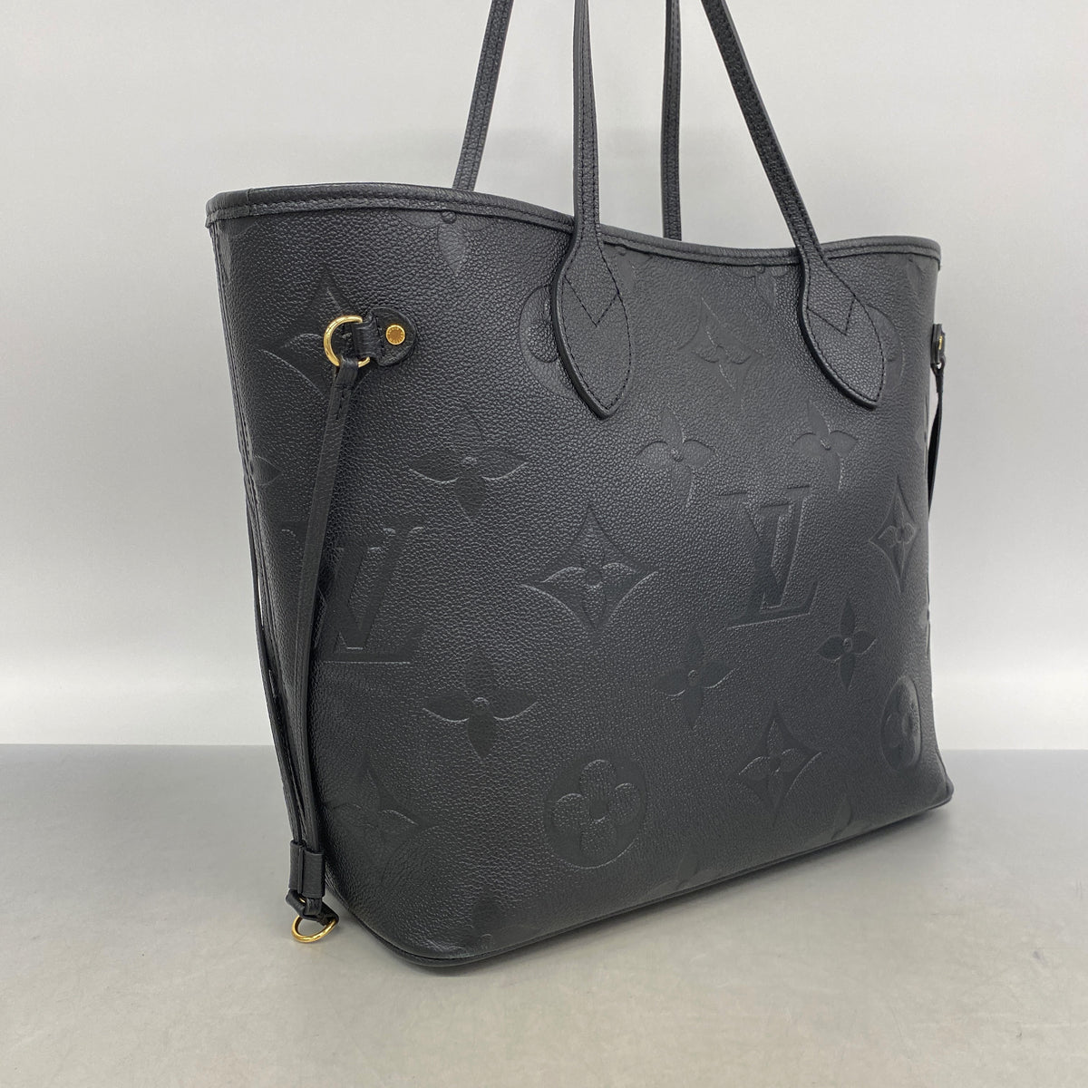 【6ib2243】ルイヴィトン トートバッグ モノグラム・アンプラント ネヴァーフルMM M45685 ノワール【中古】レディース