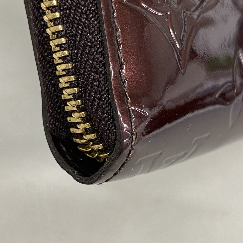 【6ib2245】ルイヴィトン 長財布 ヴェルニ ジッピーウォレット M93522 アマラント【中古】レディース