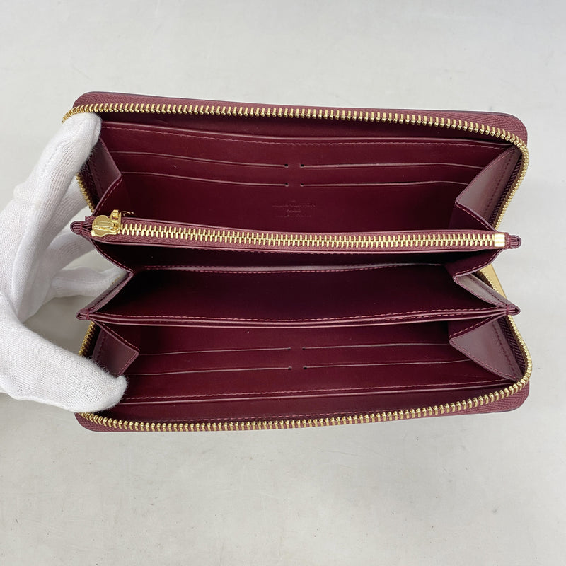 【6ib2246】ルイヴィトン 長財布 ヴェルニ ジッピーウォレット M90218 グリヨット【中古】レディース