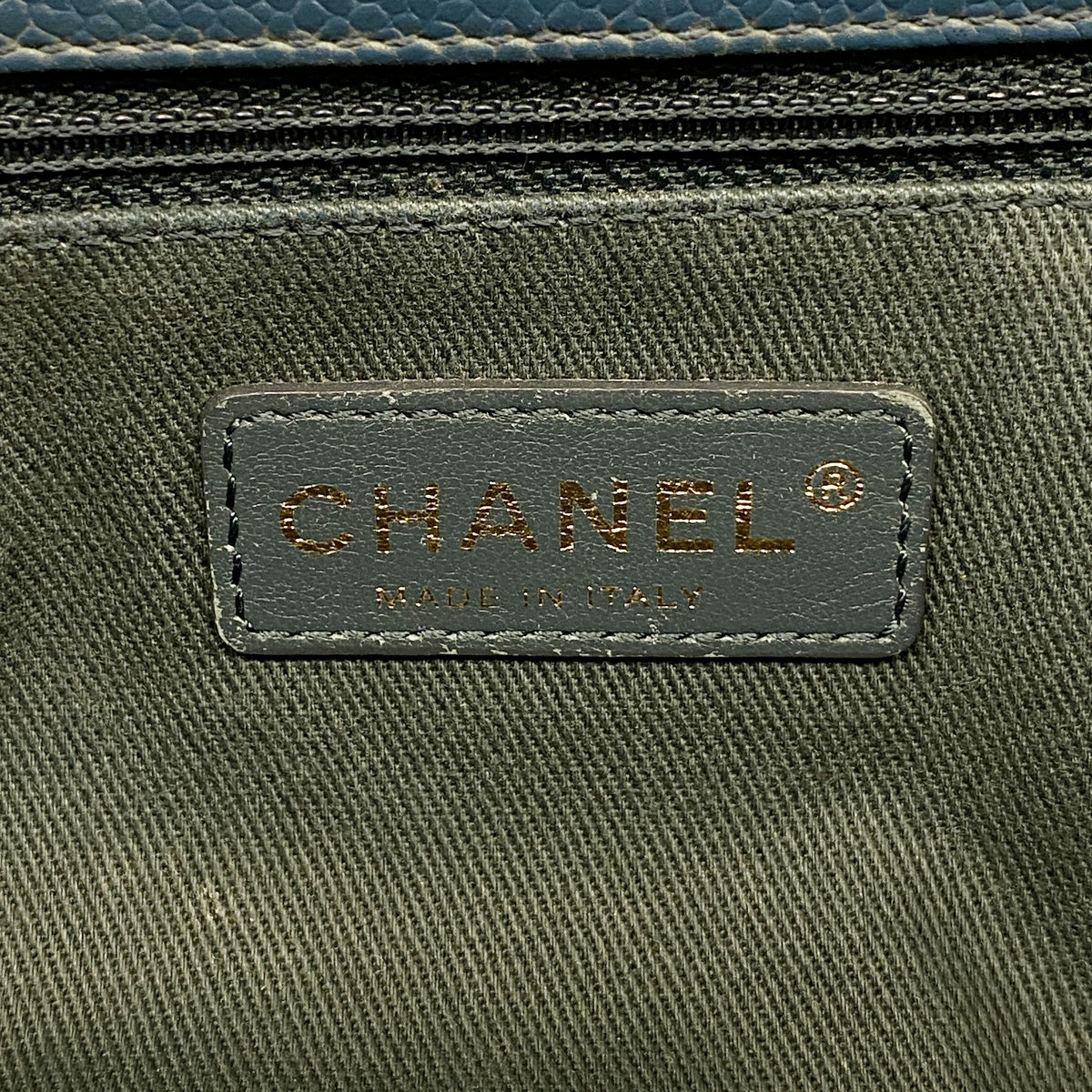 【6ib2249】シャネル ハンドバッグ マトラッセ チェーンショルダー キャビアスキン ブルー シャンパンゴールド金具 2wayバッグ【中古】レディース
