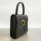 【6ib2252】カルティエ ハンドバッグ パンテール レザー ブラック ゴールド金具【中古】レディース