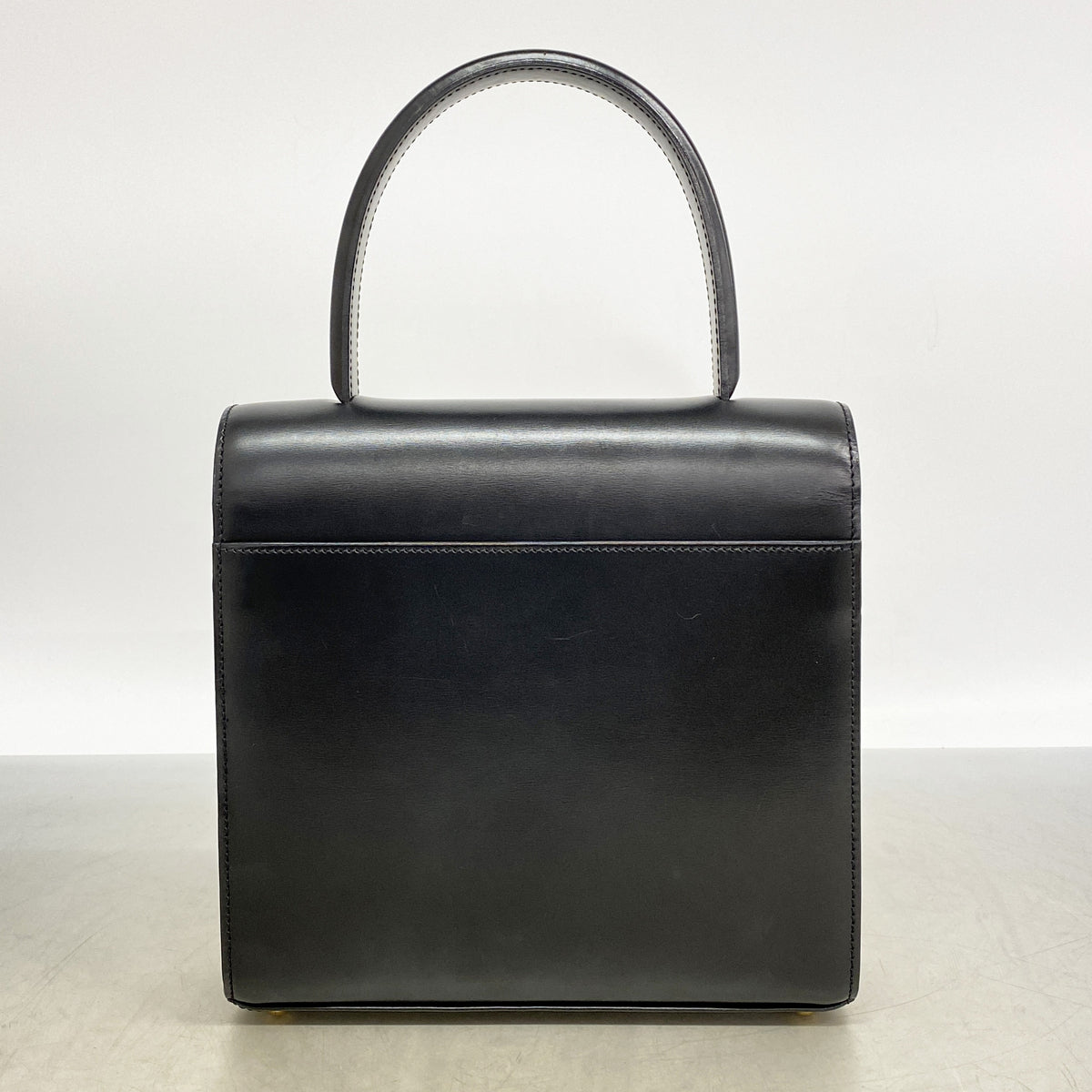 【6ib2252】カルティエ ハンドバッグ パンテール レザー ブラック ゴールド金具【中古】レディース