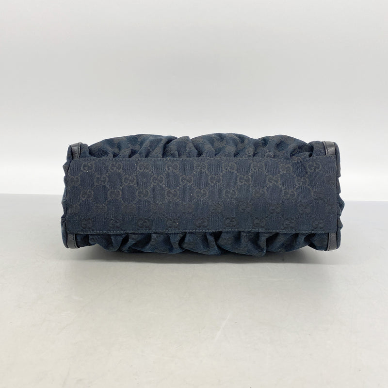 【6ib2263】グッチ ショルダーバッグ GGキャンバス 190525 キャンバス ブラック シャンパンゴールド金具【中古】レディース