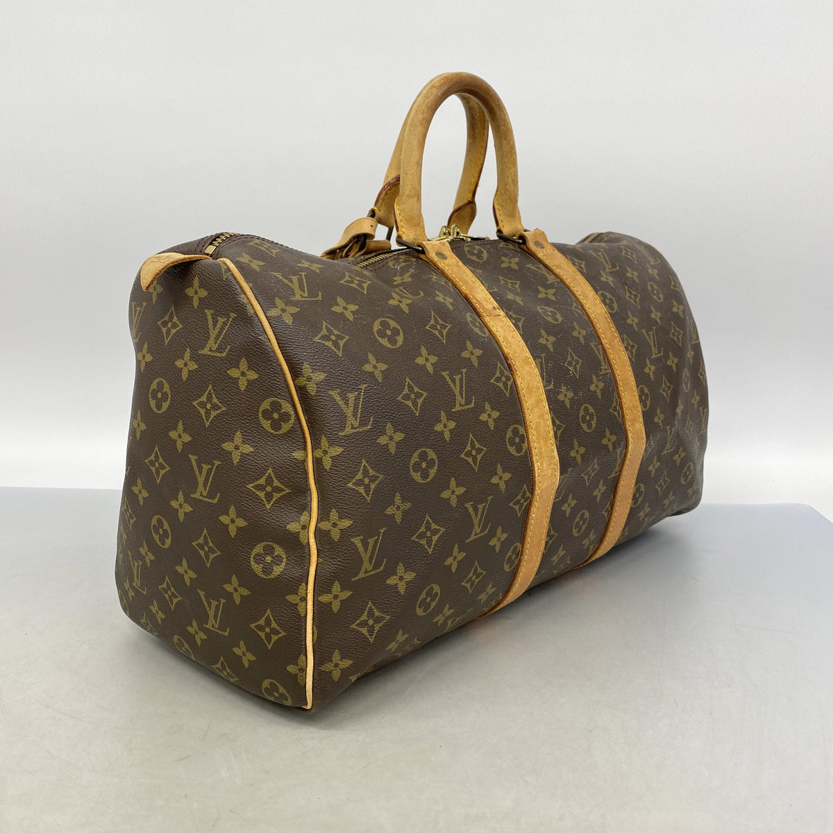 【6ib2266】ルイヴィトン ボストンバッグ モノグラム キーポル45 M41428 ブラウン【中古】メンズ レディース ユニセックス