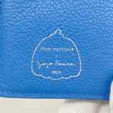 【6ib2270】ルイヴィトン 財布 モノグラム・アンプラント 草間彌生 ポルトフォイユクレア M82104 ブルー【中古】レディース