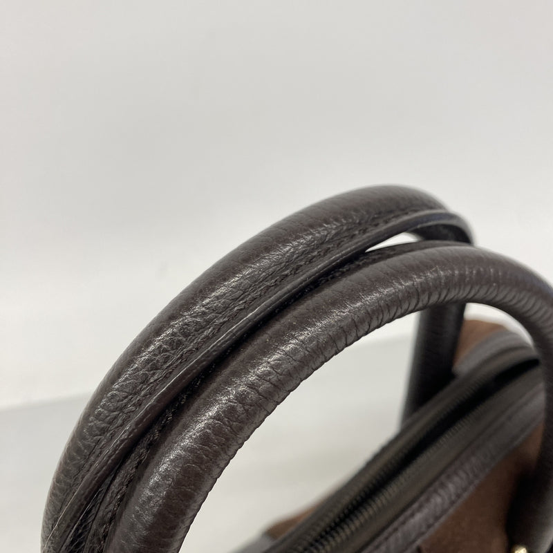 【6ib2272】グッチ ハンドバッグ グッチシマ 272375 スウェード レザー ダークブラウン シャンパンゴールド金具【中古】レディース