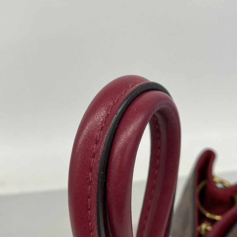 【6ib2273】ルイヴィトン トートバッグ ダミエ LVリバーサイド N40052 エベヌ/リドゥヴァン 2wayバッグ【中古】レディース