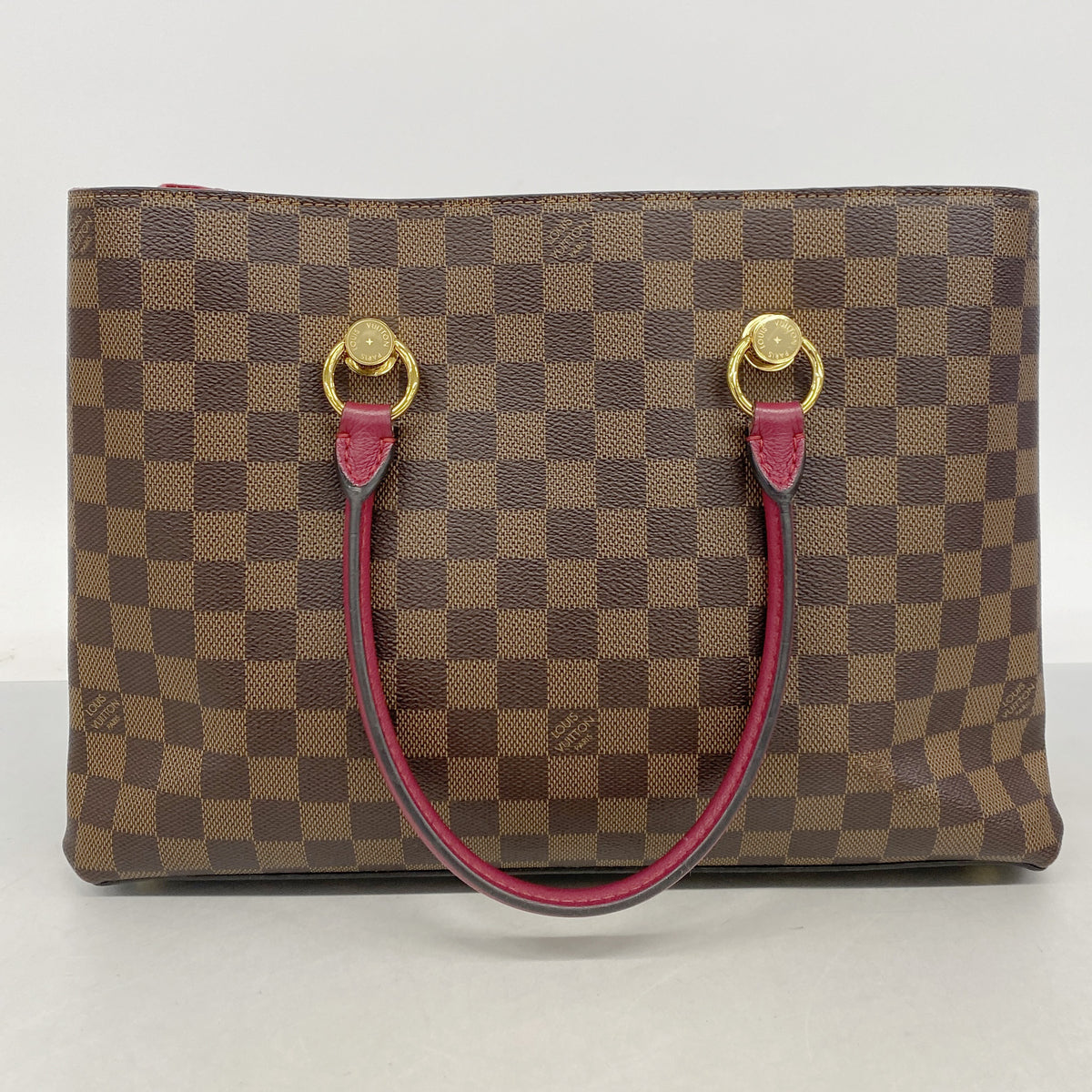 【6ib2273】ルイヴィトン トートバッグ ダミエ LVリバーサイド N40052 エベヌ/リドゥヴァン 2wayバッグ【中古】レディース