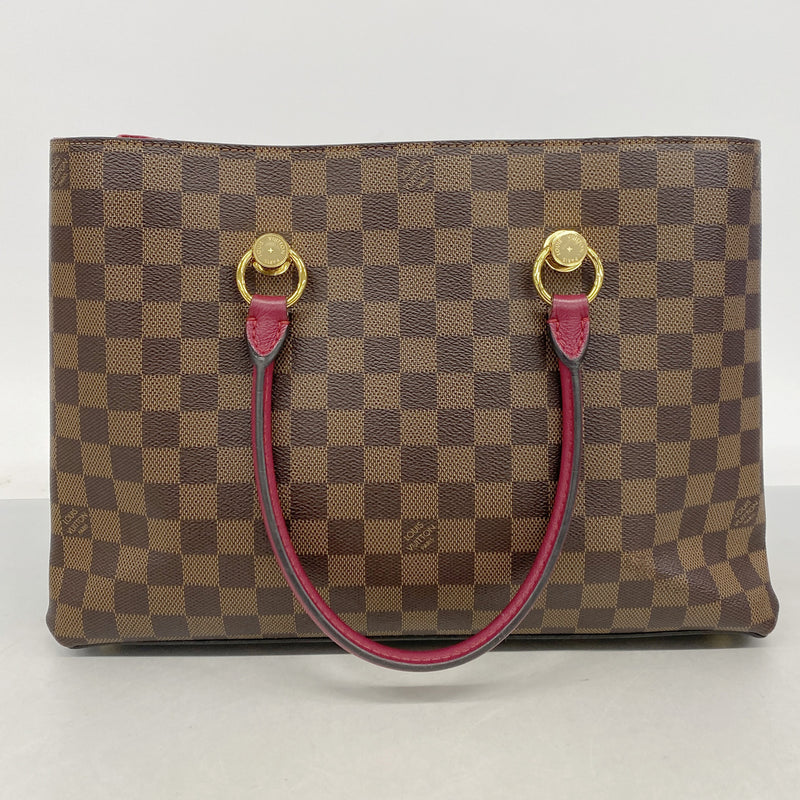 【6ib2273】ルイヴィトン トートバッグ ダミエ LVリバーサイド N40052 エベヌ/リドゥヴァン 2wayバッグ【中古】レディース