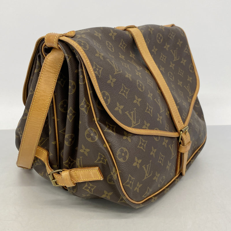 【6ib2283】ルイヴィトン ショルダーバッグ モノグラム ソミュール35 M42254 ブラウン【中古】レディース