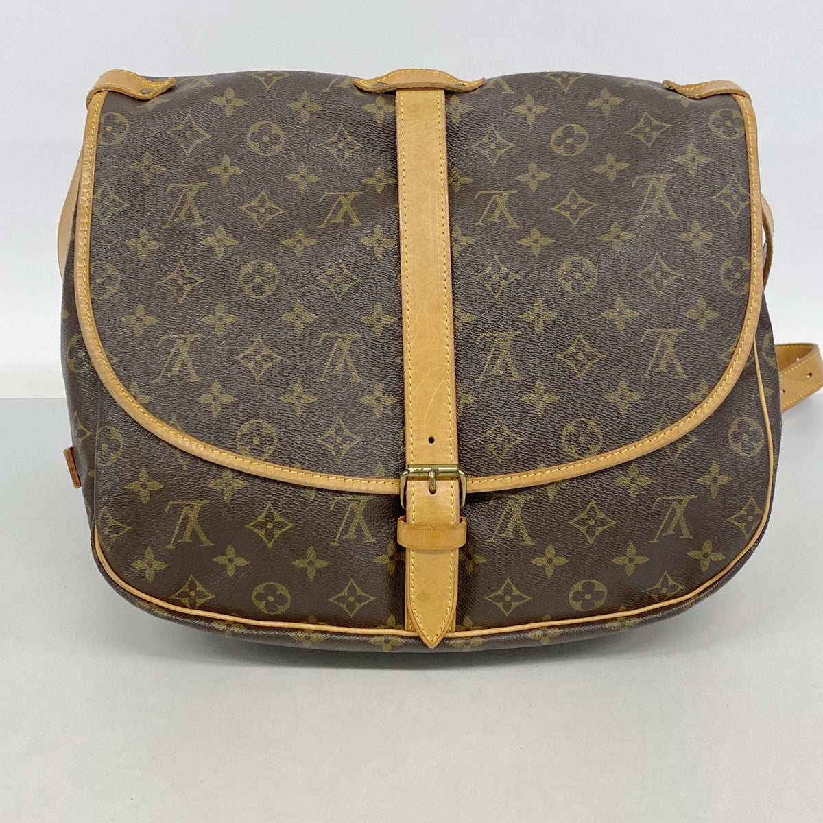 【6ib2283】ルイヴィトン ショルダーバッグ モノグラム ソミュール35 M42254 ブラウン【中古】レディース
