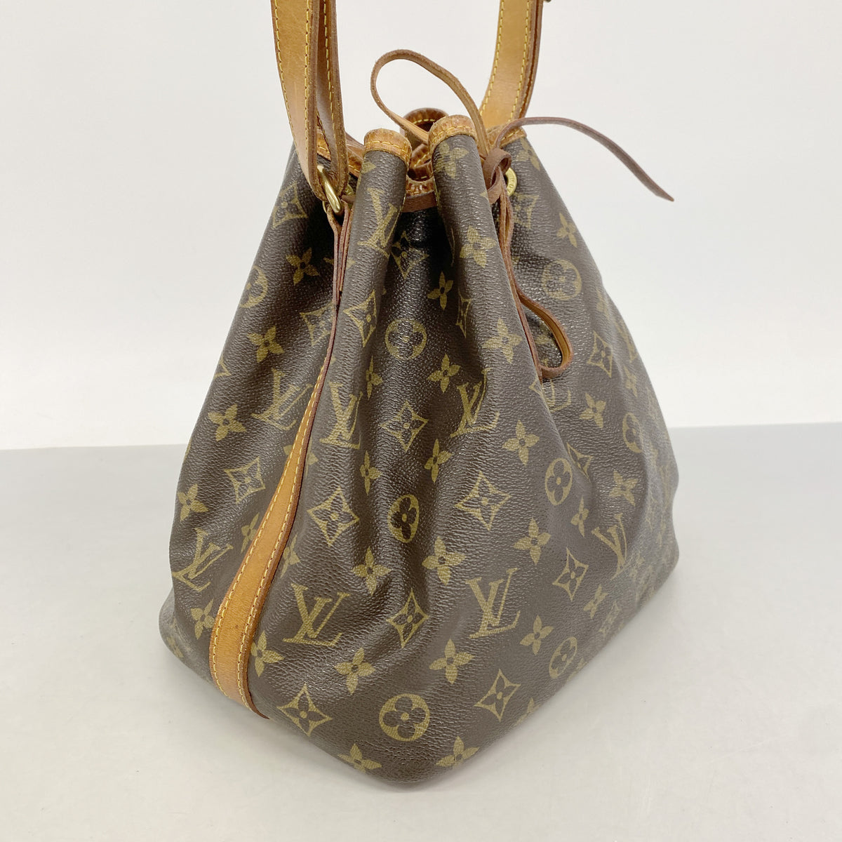 【6ib2284】ルイヴィトン ショルダーバッグ モノグラム プチノエ M42226 ブラウン【中古】レディース