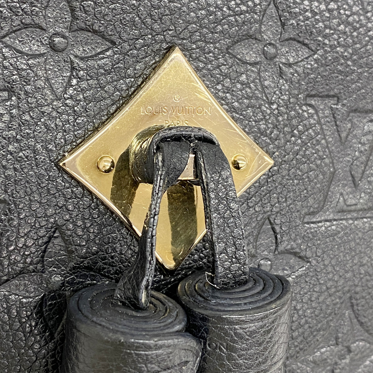 【6ib2300】ルイヴィトン ショルダーバッグ モノグラム・アンプラント サントンジュ M44593 ノワール【中古】レディース