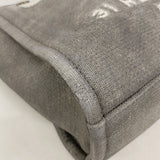【6ib2305】シャネル チェーントート ドーヴィル キャンバス グレー シルバー金具【中古】レディース