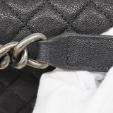 【6ib2312】シャネル ショルダーバッグ ボーイシャネル チェーンショルダー キャビアスキン グレー シルバー金具【中古】レディース