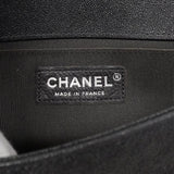【6ib2312】シャネル ショルダーバッグ ボーイシャネル チェーンショルダー キャビアスキン グレー シルバー金具【中古】レディース
