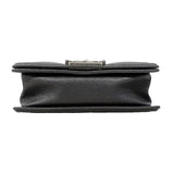 【6ib2312】シャネル ショルダーバッグ ボーイシャネル チェーンショルダー キャビアスキン グレー シルバー金具【中古】レディース