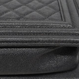 【6ib2312】シャネル ショルダーバッグ ボーイシャネル チェーンショルダー キャビアスキン グレー シルバー金具【中古】レディース