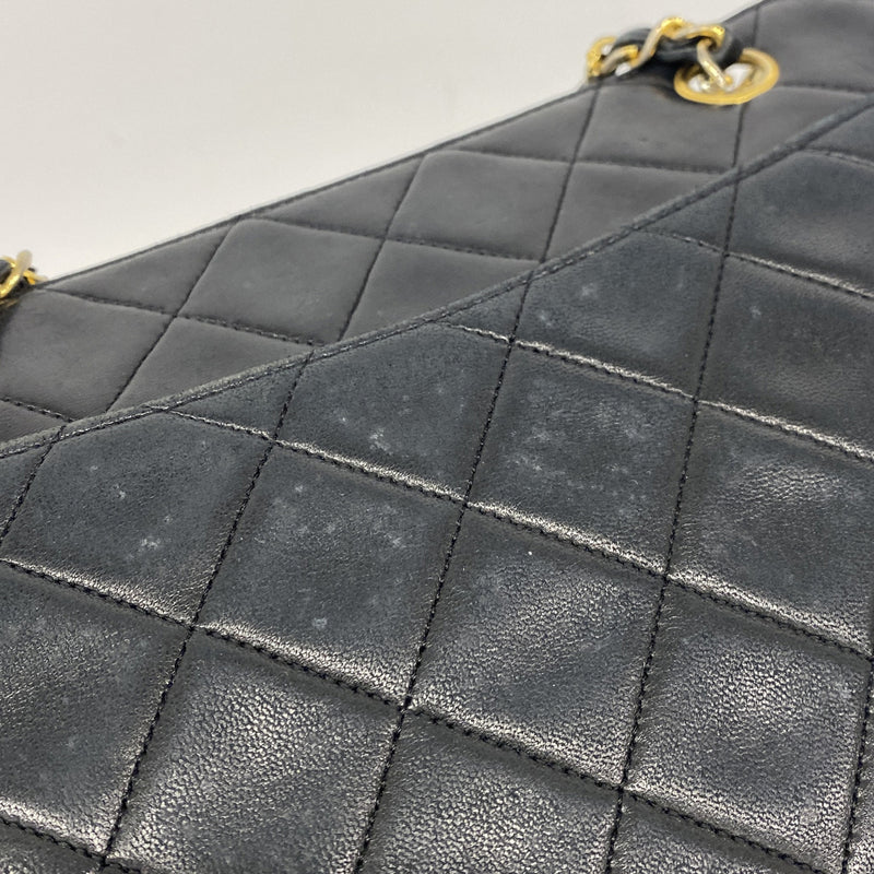 【6ib2329】シャネル チェーントート マトラッセ ラムスキン ブラック ゴールド金具【中古】レディース