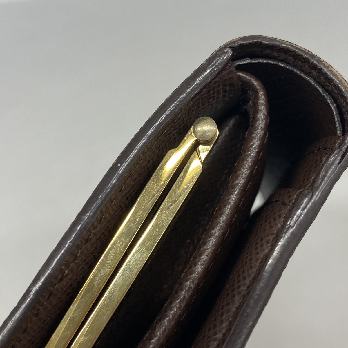 【6ib2334】ルイヴィトン 財布 ダミエ ポルトモネビエヴィエノワ N61664 エベヌ【中古】レディース