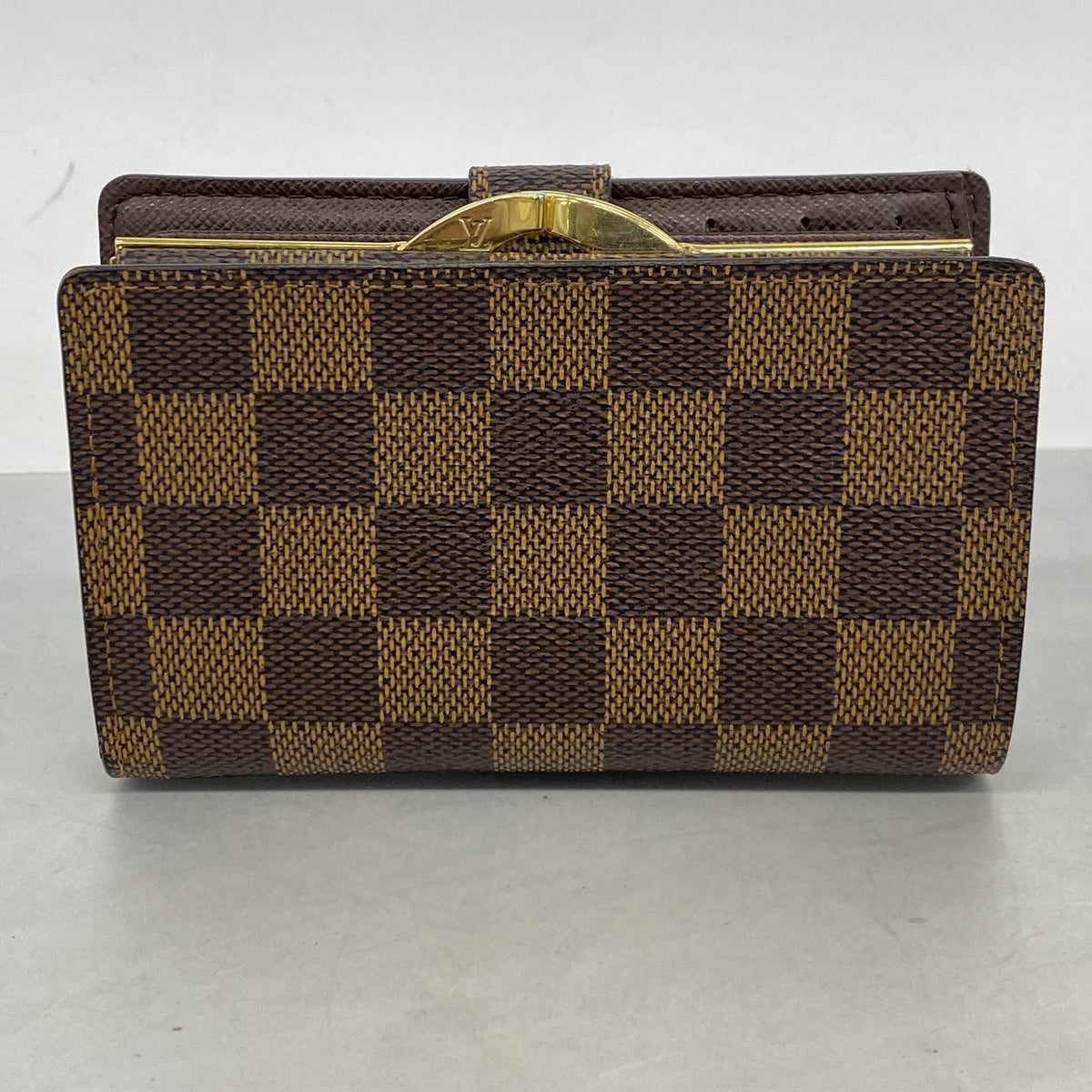 【6ib2334】ルイヴィトン 財布 ダミエ ポルトモネビエヴィエノワ N61664 エベヌ【中古】レディース