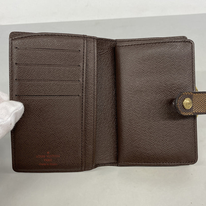 【6ib2334】ルイヴィトン 財布 ダミエ ポルトモネビエヴィエノワ N61664 エベヌ【中古】レディース