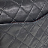 【6ib2338-h】シャネル ショルダーバッグ マトラッセ Wフラップ Wチェーン ラムスキン ブラック ゴールド金具【中古】レディース