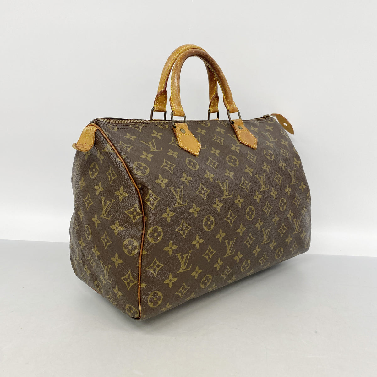 【6ib2341-h】ルイヴィトン ハンドバッグ モノグラム スピーディ35 M41107 ブラウン【中古】レディース