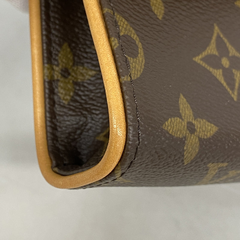 【6ib2344-h】ルイヴィトン ウエストバッグ モノグラム ポシェットフロランティーヌ M51855 ブラウン【中古】レディース