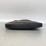 【6ib2348】グッチ ショルダーバッグ GGキャンバス/ジャッキー 001 3306 キャンバス ブラウン ブラック ゴールド金具【中古】レディース