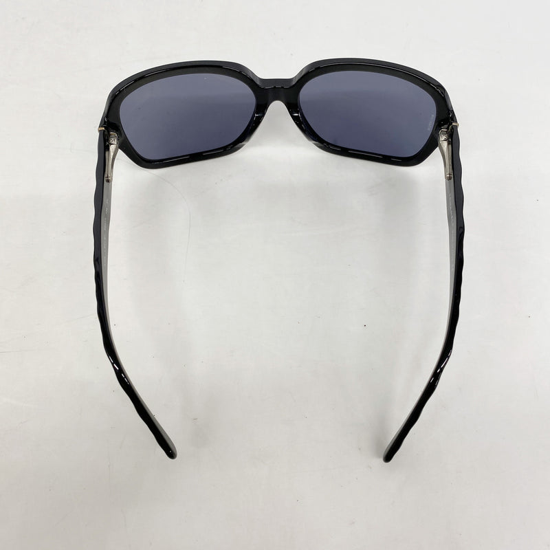 【6ib2357】シャネル サングラス 5124 プラスチック ブラック シルバー金具【中古】レディース