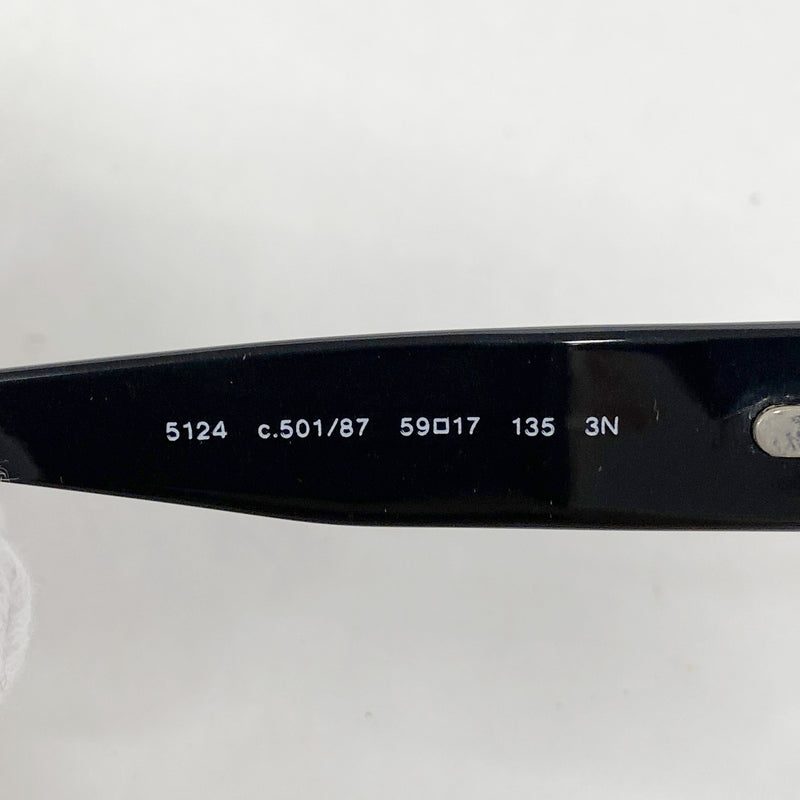【6ib2357】シャネル サングラス 5124 プラスチック ブラック シルバー金具【中古】レディース