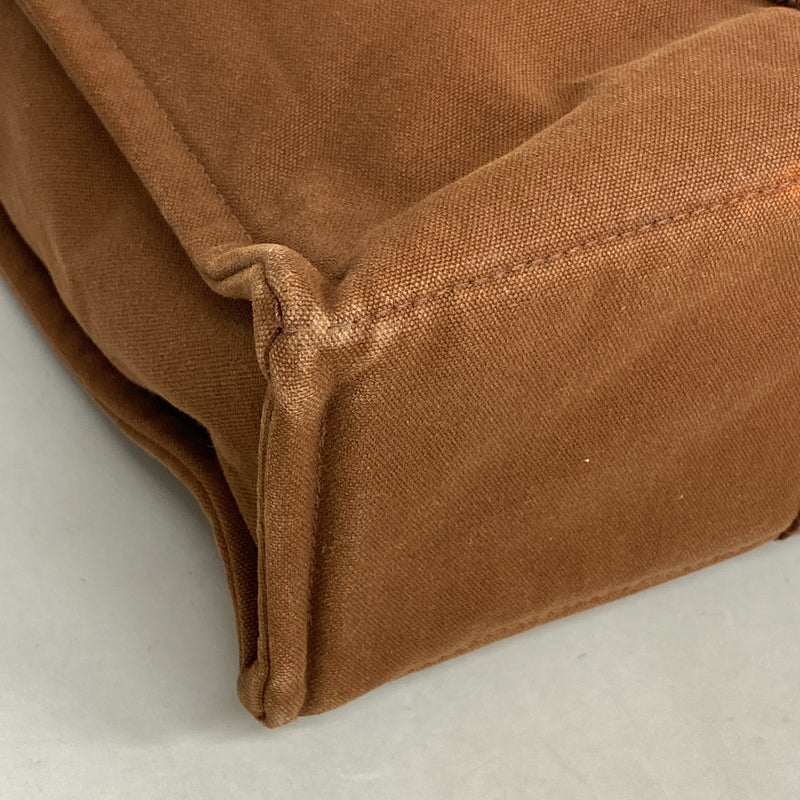【6ib2358】エルメス トートバッグ フールトゥMM キャンバス ブラウン シルバー金具【中古】メンズ レディース ユニセックス