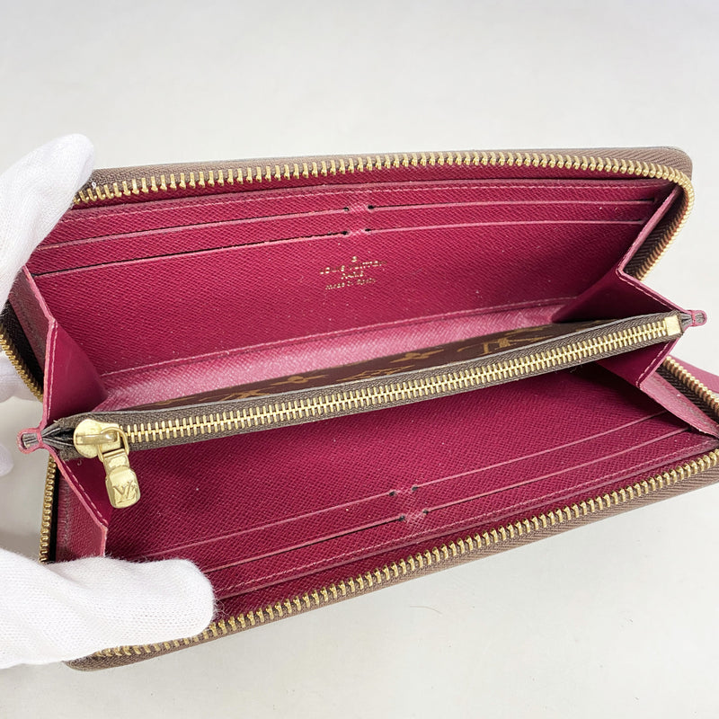 【6ib2367】ルイヴィトン 長財布 モノグラム ポルトフォイユクレマンス M60742 フューシャ【中古】レディース