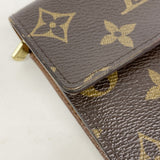 【6ib2381】ルイヴィトン 長財布 モノグラム ポシェットポルトモネクレディ M61726 ブラウン【中古】レディース