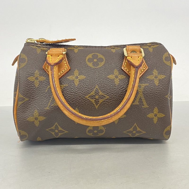 【6ib2399】ルイヴィトン ハンドバッグ モノグラム ミニスピーディ M41534 ブラウン 2wayバッグ【中古】レディース