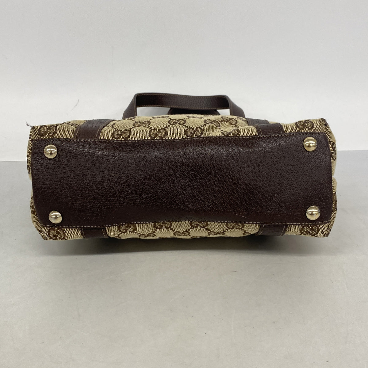 【6ib2405】グッチ ハンドバッグ GGキャンバス 141471 キャンバス ブラウン ゴールド金具【中古】レディース