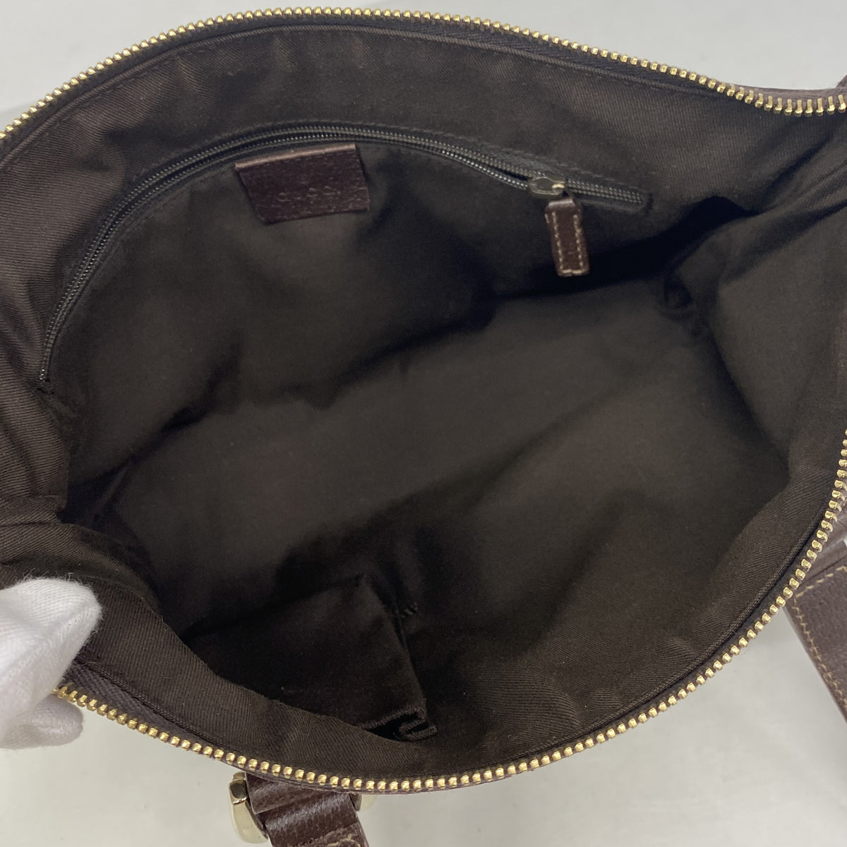【6ib2405】グッチ ハンドバッグ GGキャンバス 141471 キャンバス ブラウン ゴールド金具【中古】レディース
