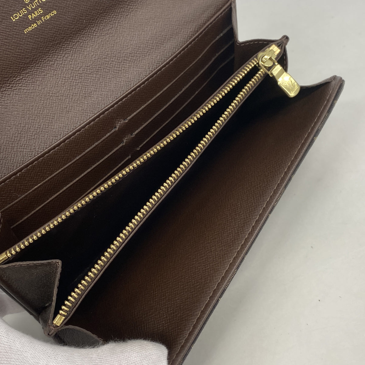 【6ib2413】ルイヴィトン 長財布 モノグラム・ミニラン ポルトフォイユサラ M95234 エベヌ【中古】レディース