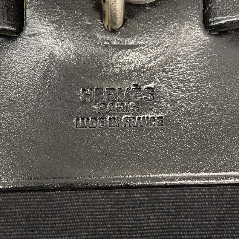 【6ib2425】エルメス ハンドバッグ エールバッグGM トワルオフィシエ ブラック シルバー金具 □C刻印 2wayバッグ【中古】メンズ レディース ユニセックス