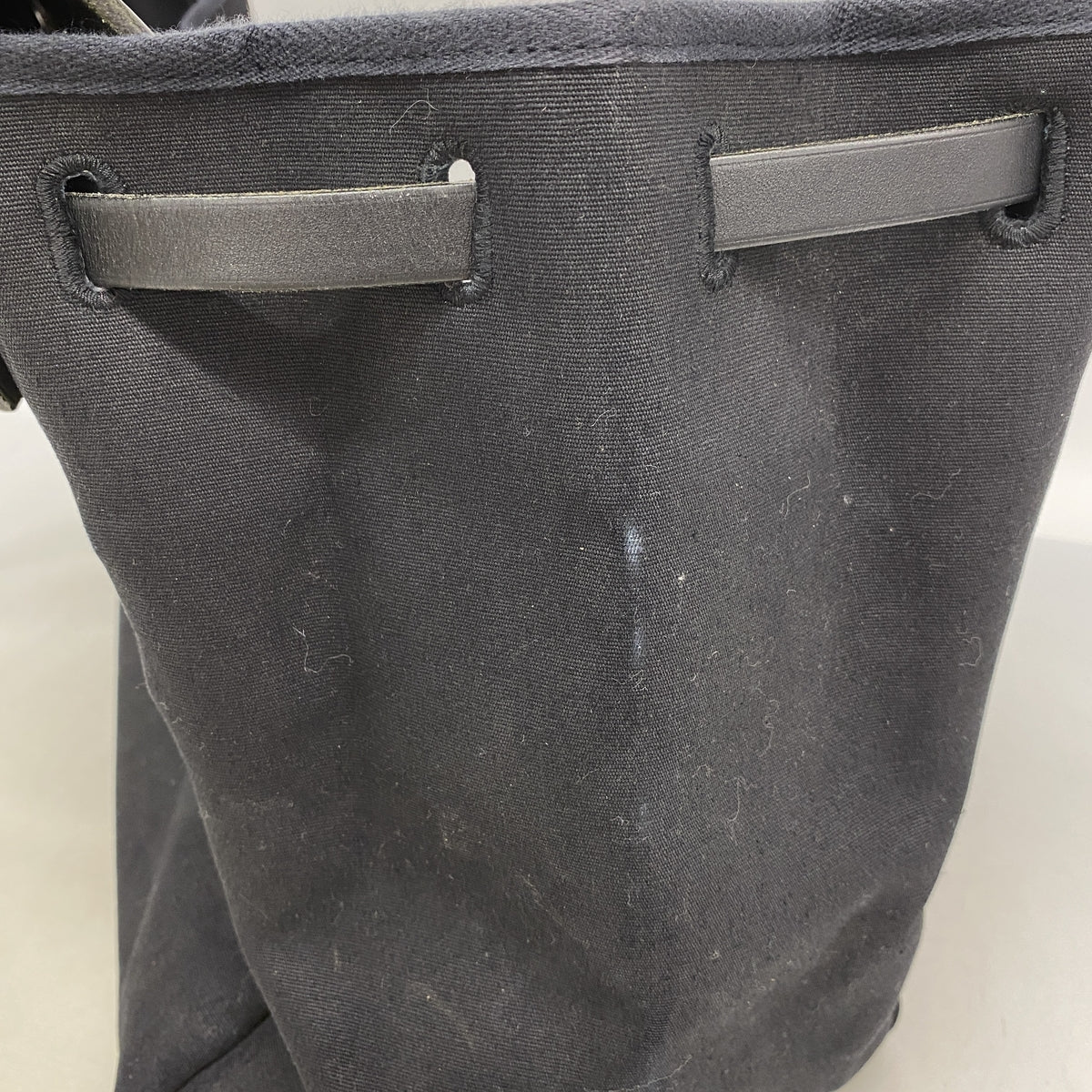 【6ib2425】エルメス ハンドバッグ エールバッグGM トワルオフィシエ ブラック シルバー金具 □C刻印 2wayバッグ【中古】メンズ レディース ユニセックス